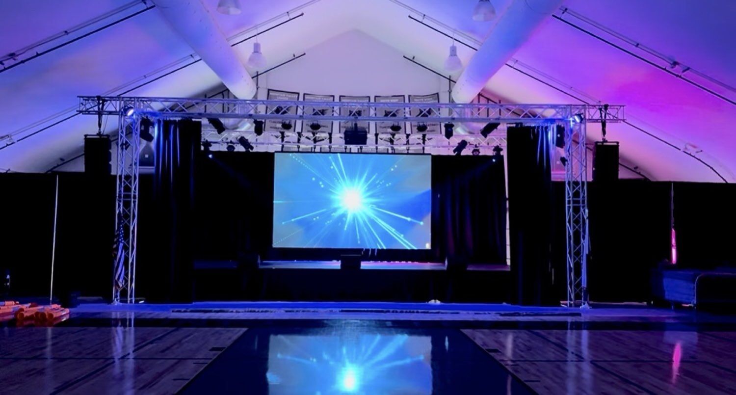 Stage projection backdrop