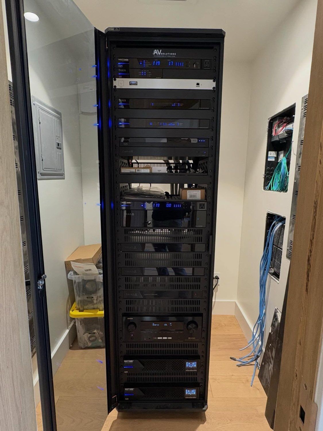 Control4 automation equipment rack