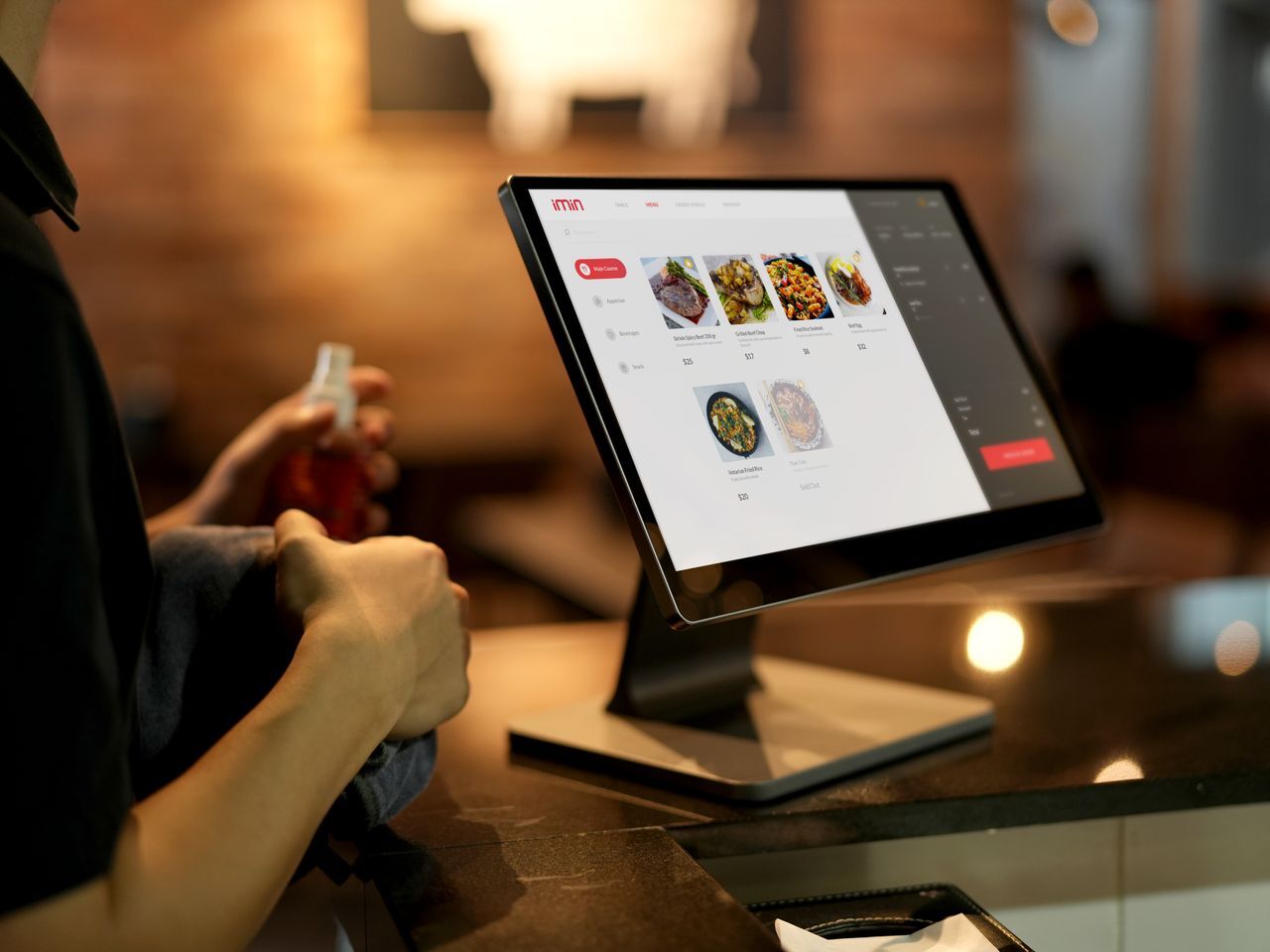 Restaurant digital menu board