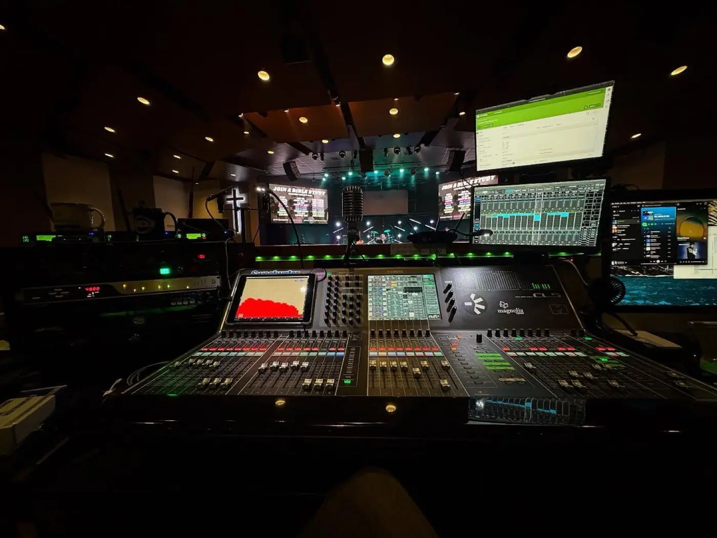 System design and specification at an audio mixing console
