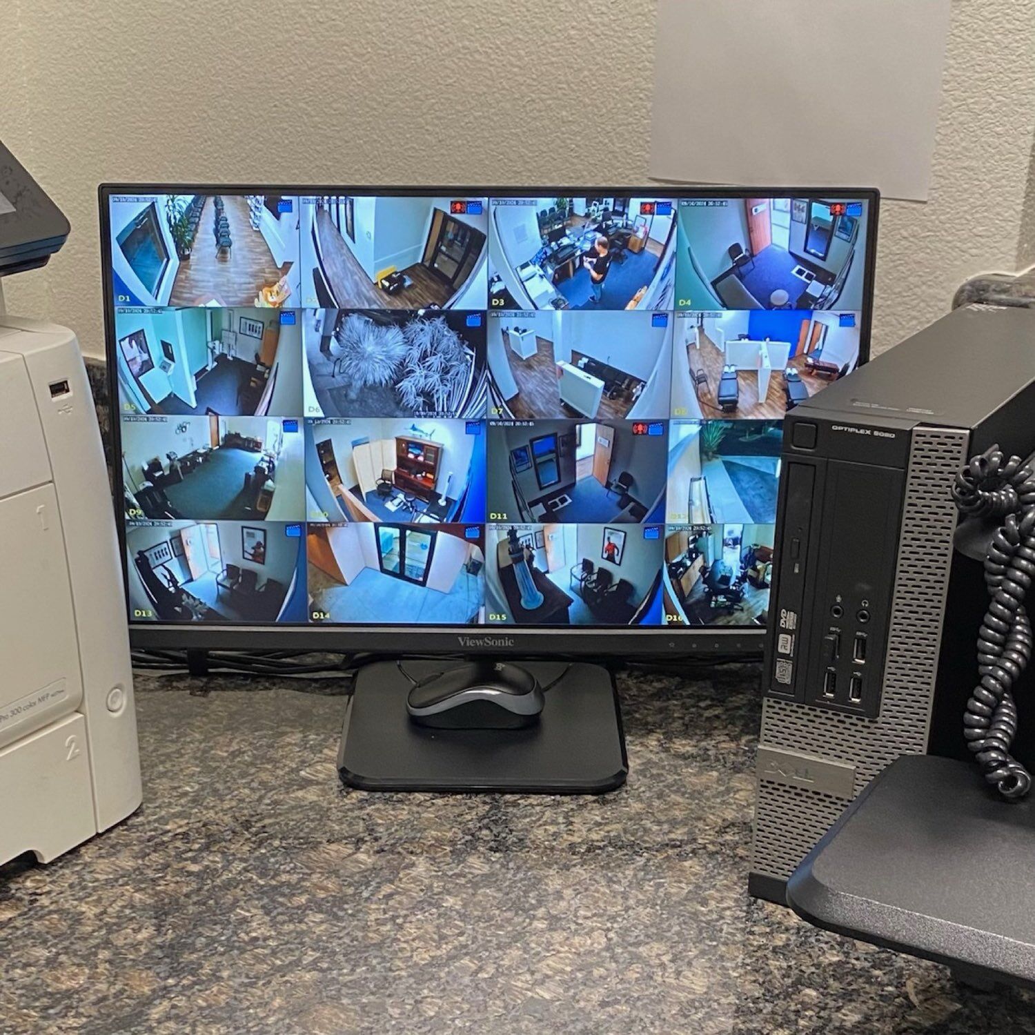 Grid of commercial IP surveillance cameras