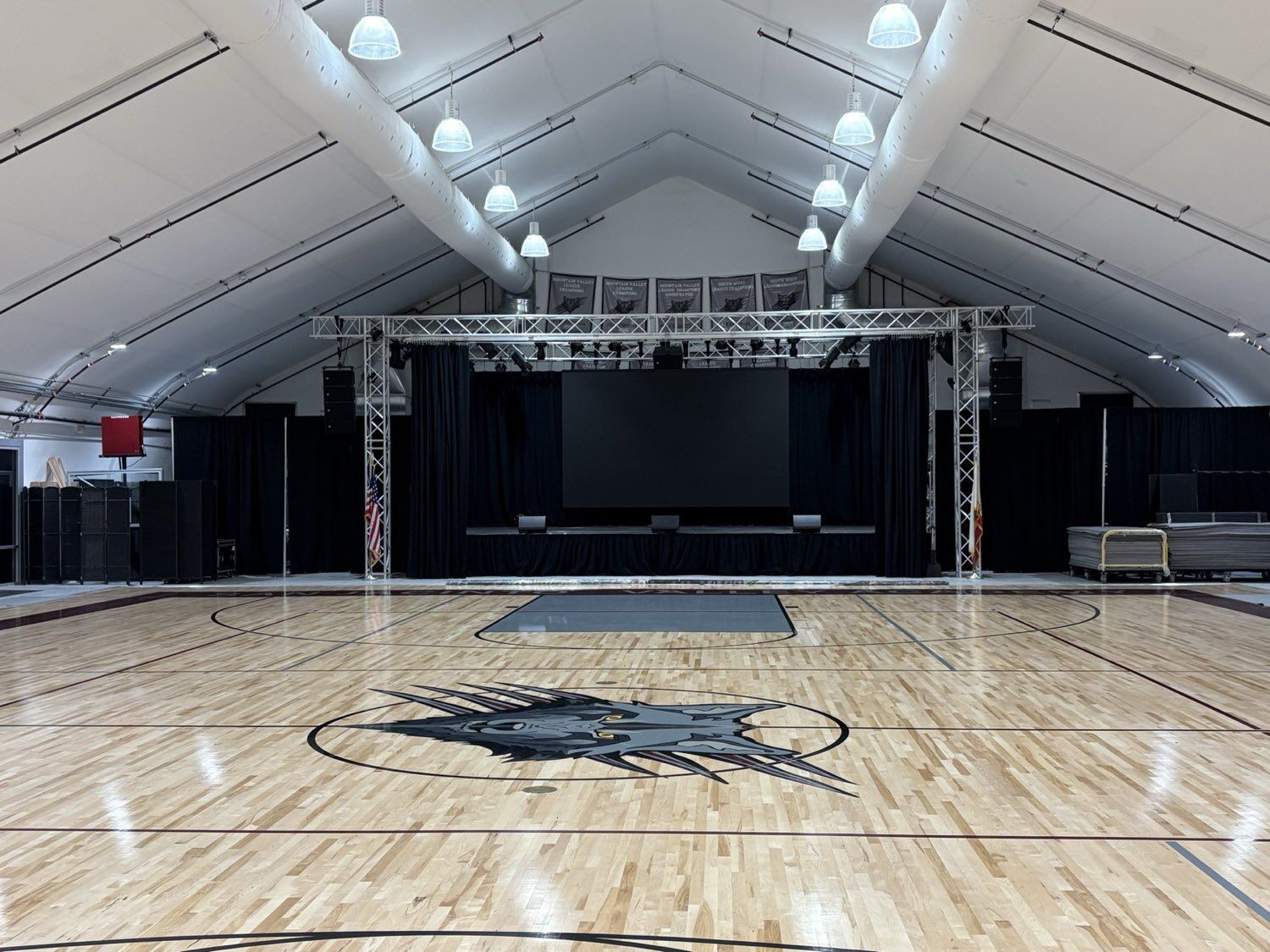 School gymnasium projection
