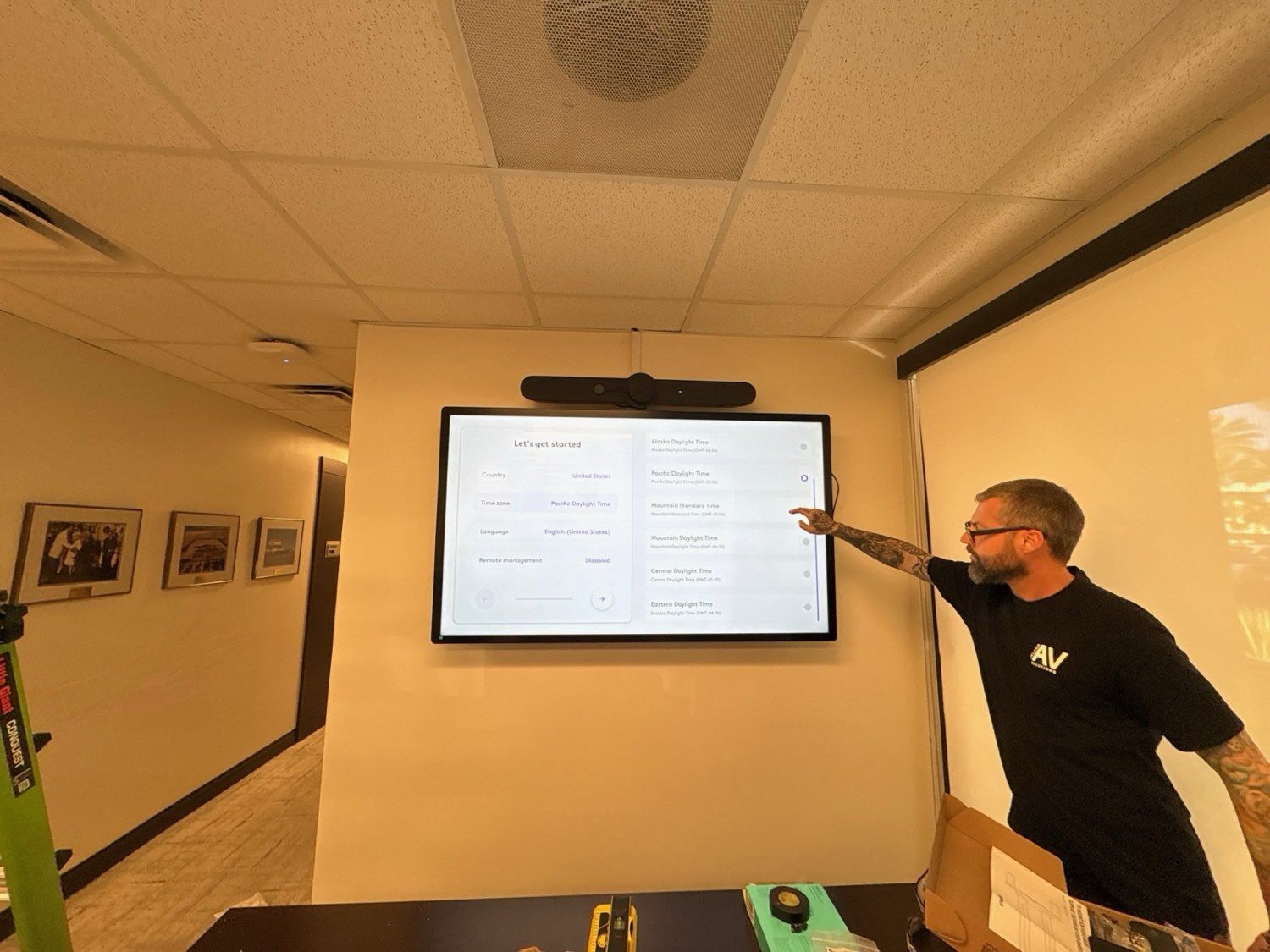 Video conferencing display and camera system